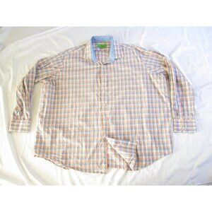 Men's Bristol & Bull Plaid Button Long Sleeve Shirt Sz 4X (MT708)